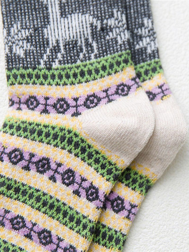 Socken Blaue Wolle Geometrisch - Blau