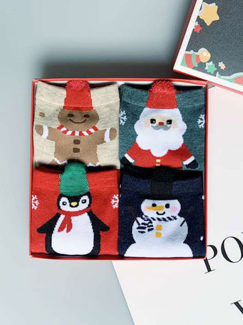 Socken Gelb Poly/baumwollmischung Weihnachtsmuster Weihnachtsgeschenk Heimkleidung Winter Warm Niedlich Acc - Helles Hellgelb