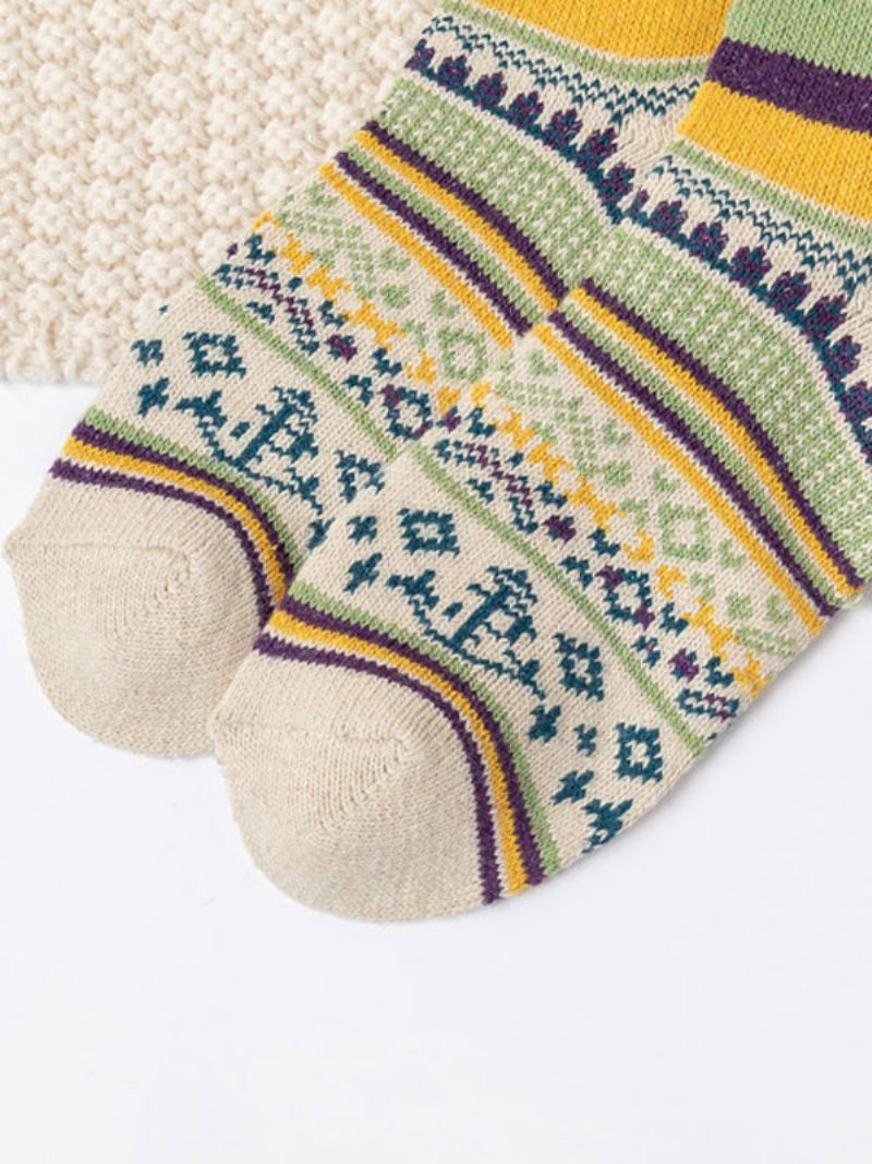 Socken Gelbe Poly-/baumwollmischung Geometrisch - Gelb