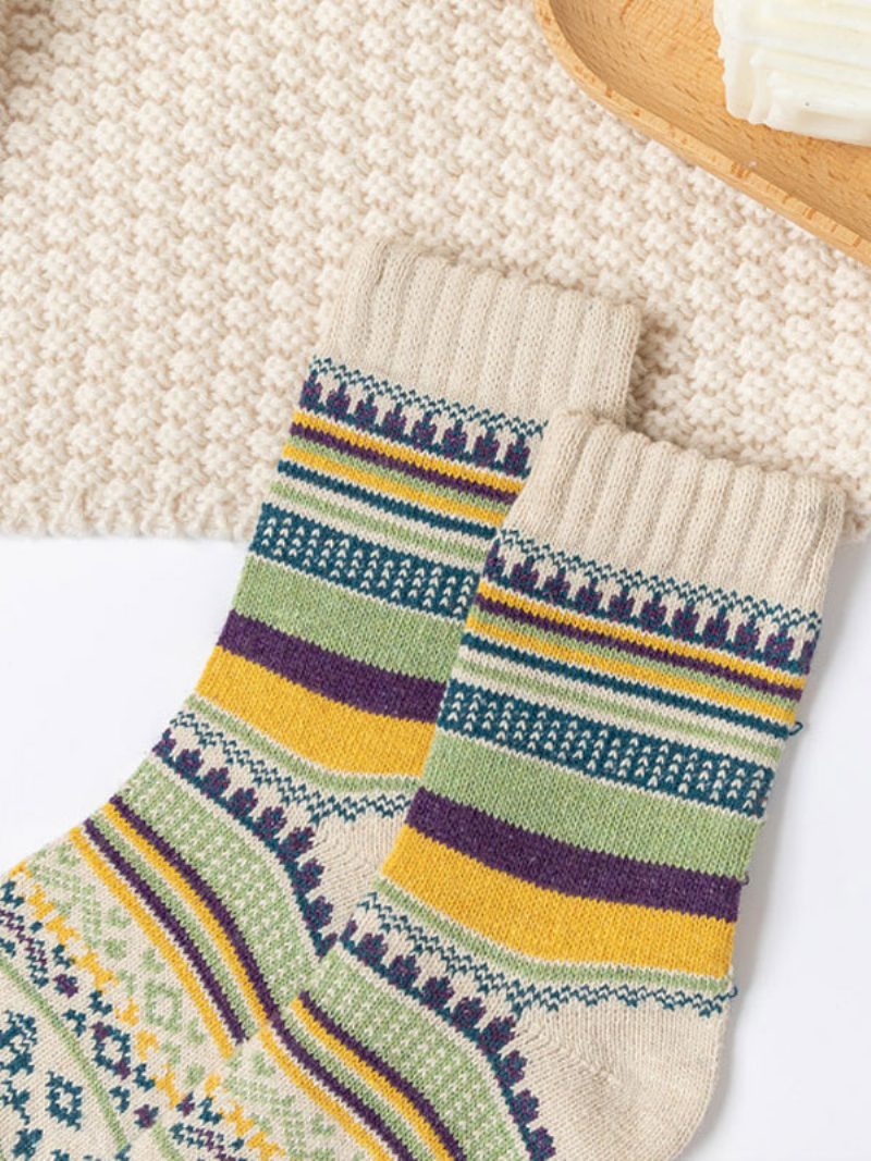 Socken Gelbe Poly-/baumwollmischung Geometrisch - Gelb