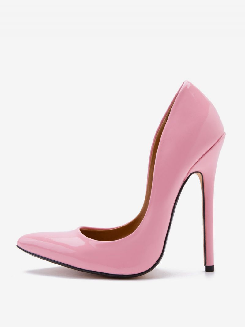 Sexy High Heels Für Damen Stiletto-absatz Pu-leder-pumps - Rosa