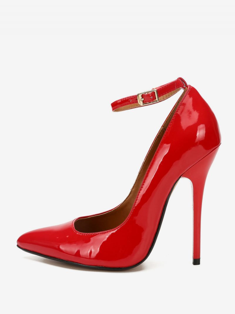 Sexy High Heels Für Damen Stiletto-absatz Pu-leder-pumps - Rot