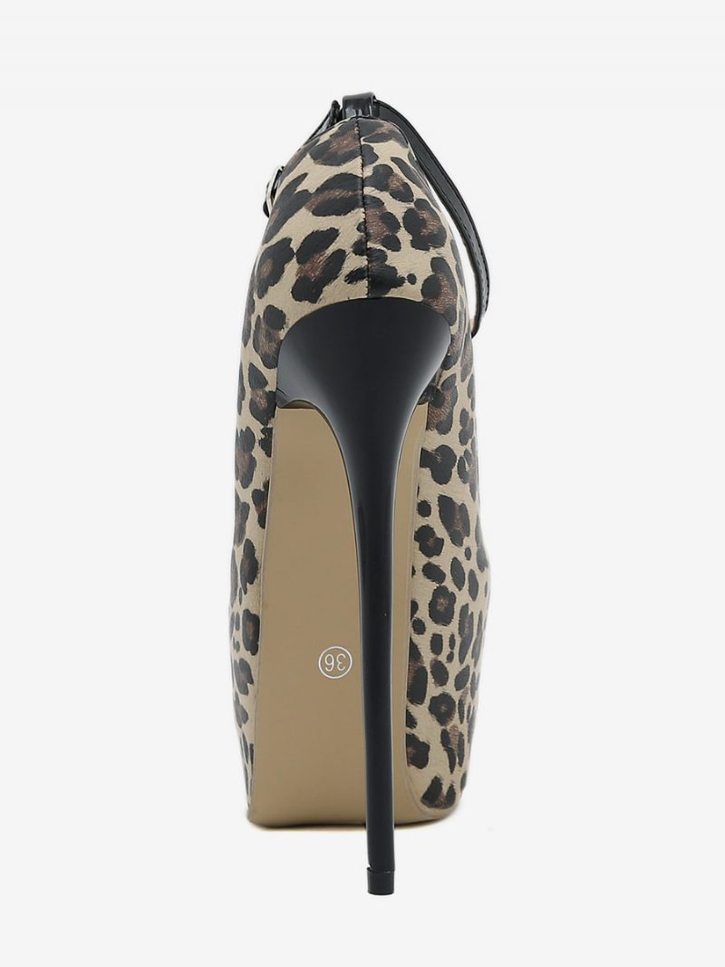 Sexy High Heels Für Damen Stiletto-absatz Pu-leder-pumps - Leopard