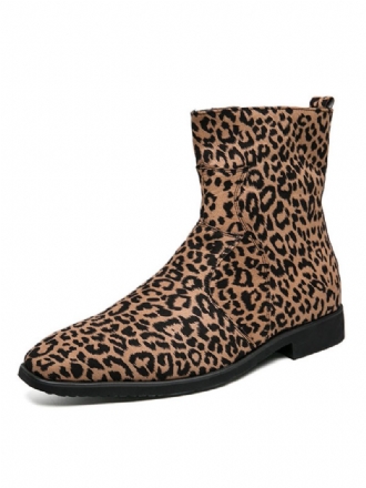 Herren-chelsea-stiefel Mit Leopardenmuster