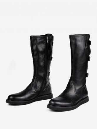 Herren-halbstiefel Schuhe Arbeitsstiefel Herrenstiefel Rindsleder Schick Schwarz