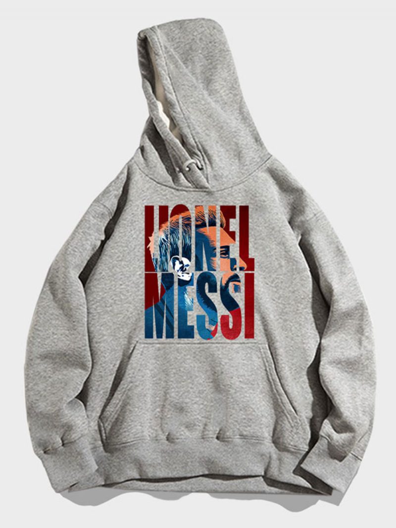 Argentinien Messi Nummer 10 Hoodie Herren Top - Hellgrau