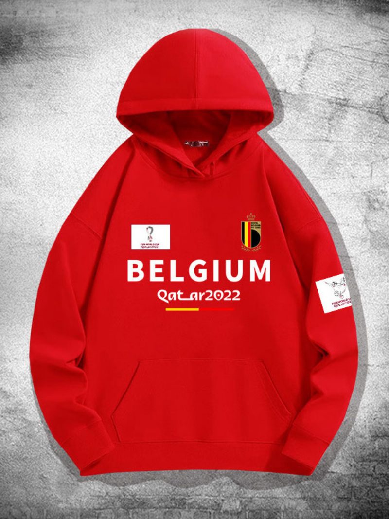 Belgien Team Hoodie Herrenoberteil - Rot