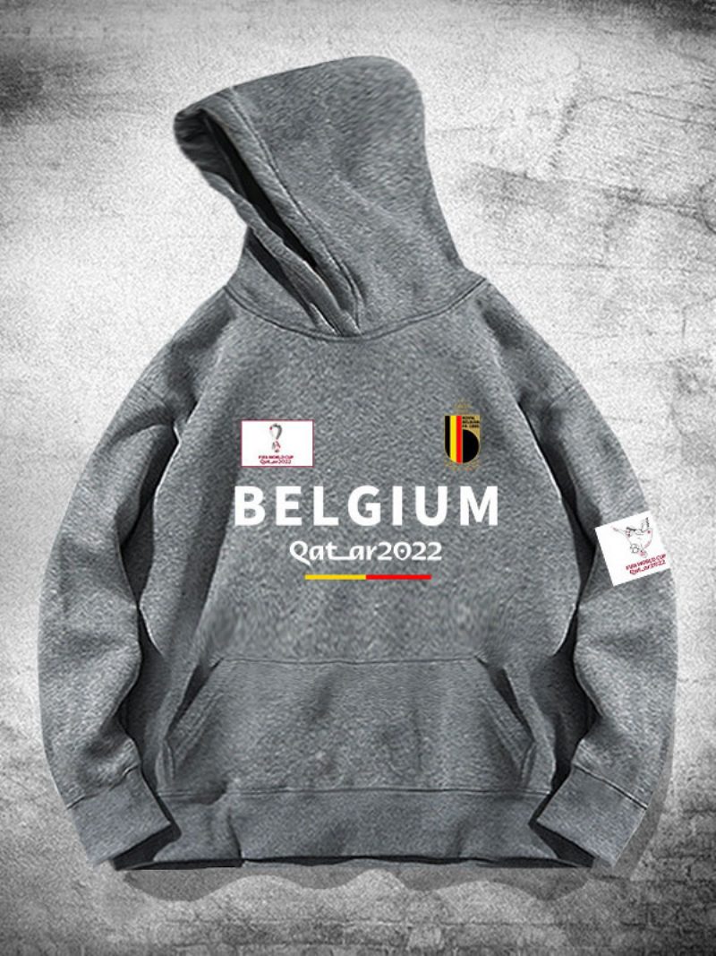 Belgien Team Hoodie Herrenoberteil - Grau