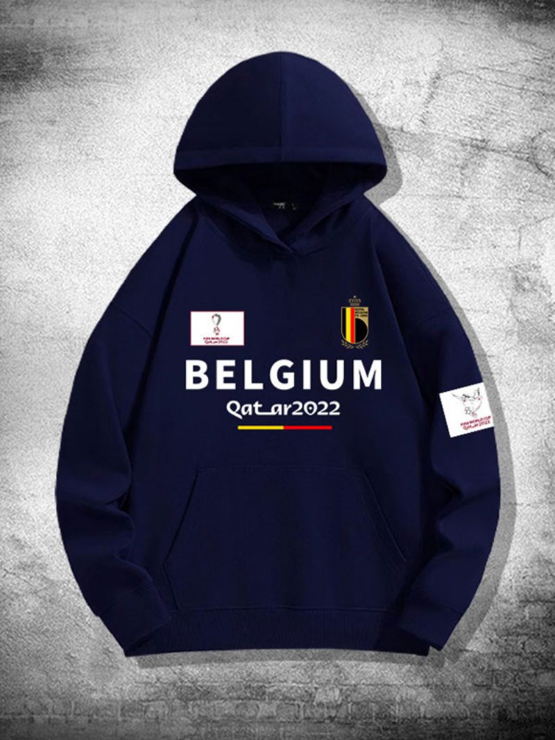 Belgien Team Hoodie Herrenoberteil - Tiefblau