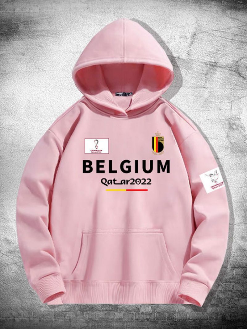 Belgien Team Hoodie Herrenoberteil - Rosa