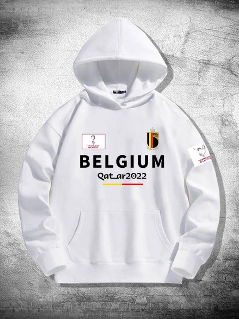 Belgien Team Hoodie Herrenoberteil - Weiß