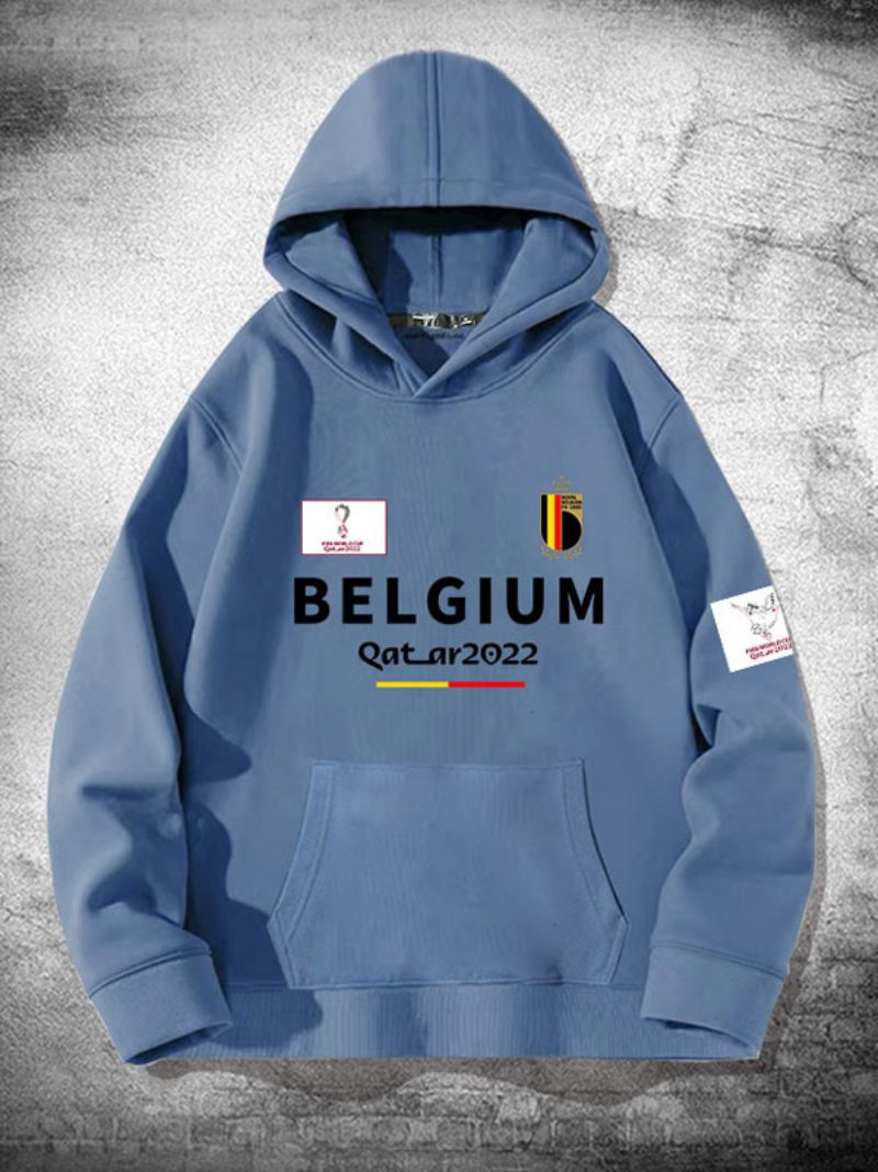 Belgien Team Hoodie Herrenoberteil - Blaugrau