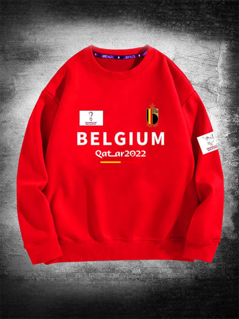 Belgien-team-sweatshirt-herrenoberteil - Rot