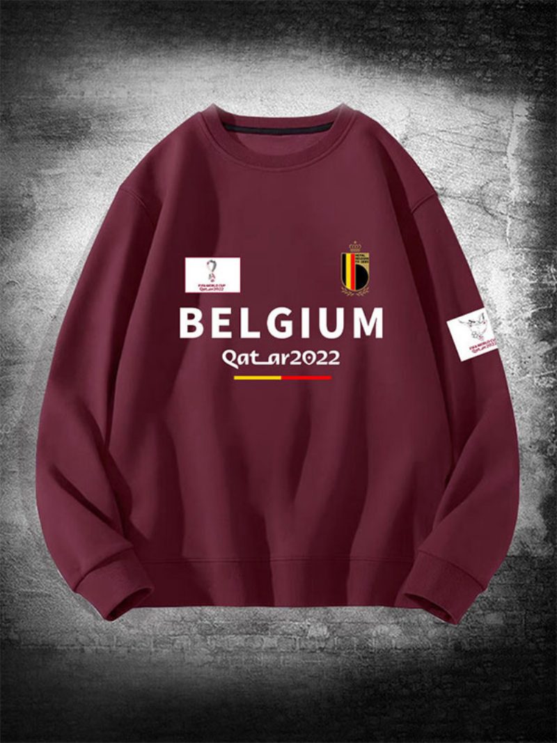 Belgien-team-sweatshirt-herrenoberteil - Burgund