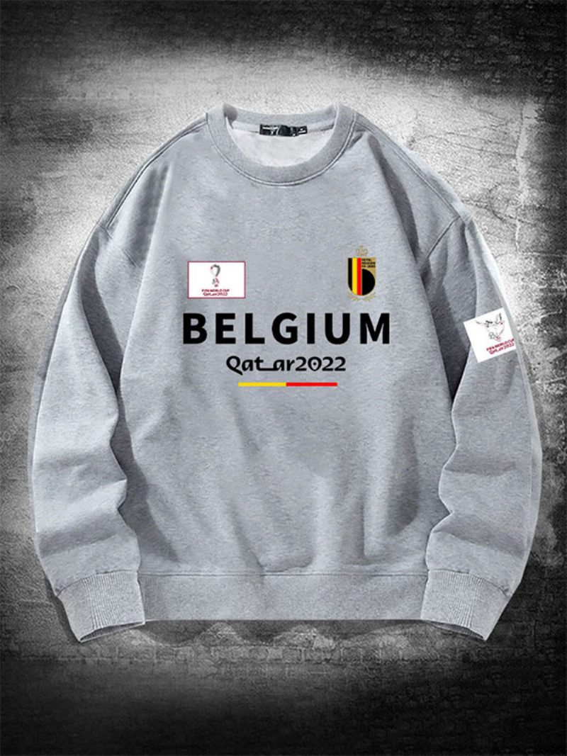 Belgien-team-sweatshirt-herrenoberteil - Hellgrau