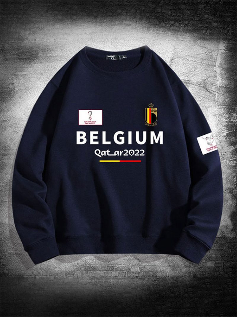 Belgien-team-sweatshirt-herrenoberteil - Tiefblau