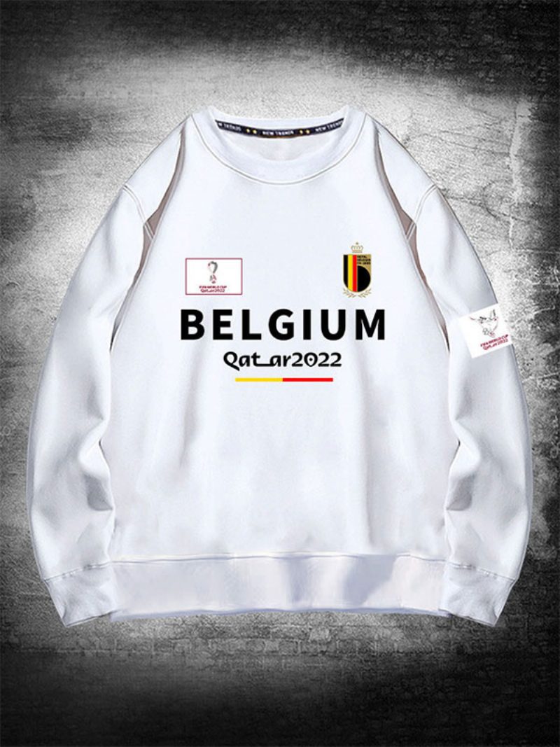 Belgien-team-sweatshirt-herrenoberteil - Weiß