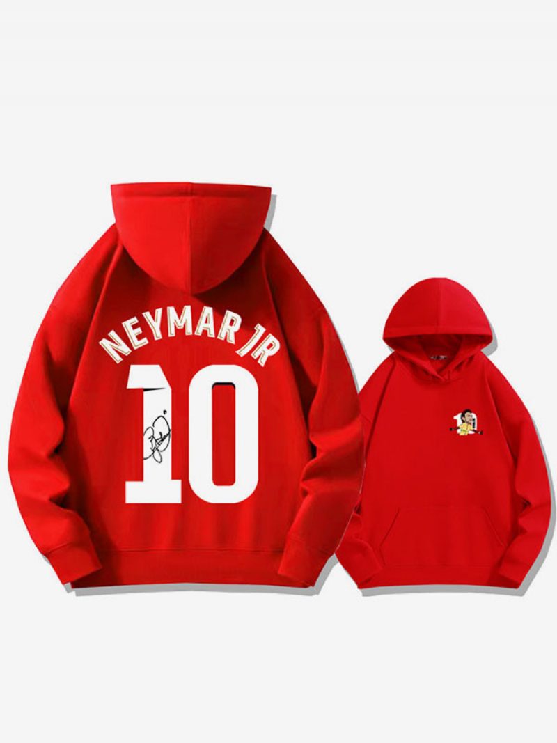 Brasilien Trainings-hoodie Neymar Nummer 10 Herrenoberteil - Rot