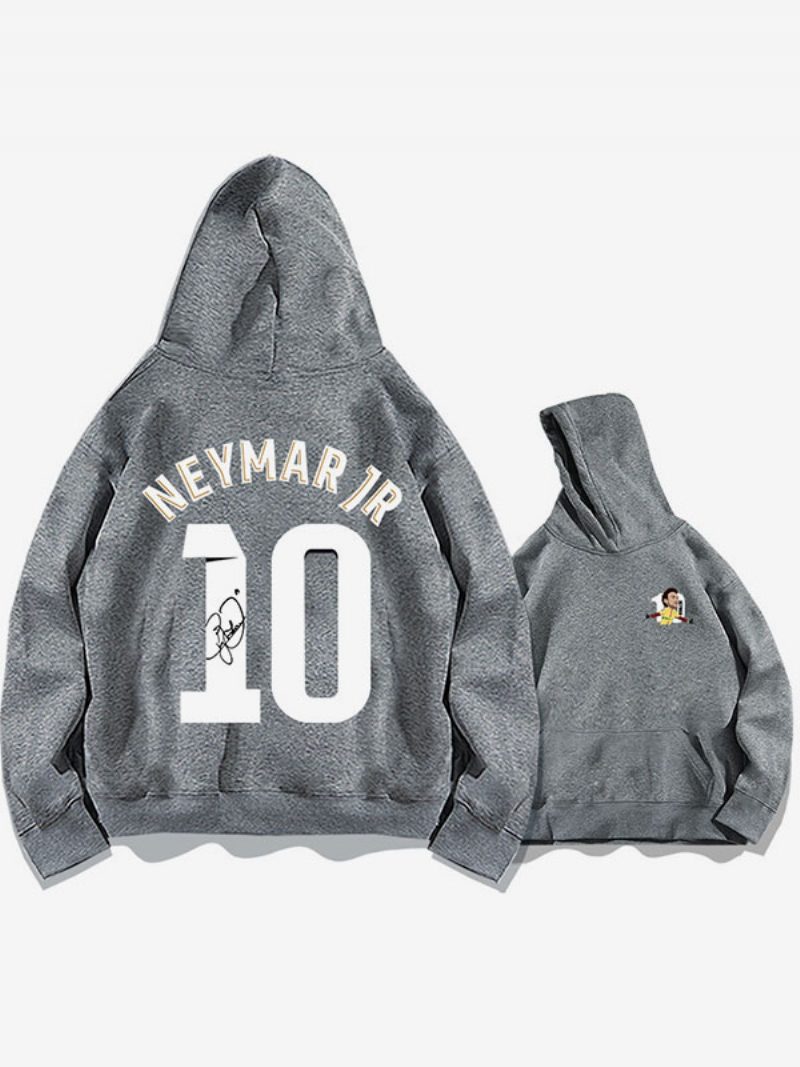 Brasilien Trainings-hoodie Neymar Nummer 10 Herrenoberteil - Grau