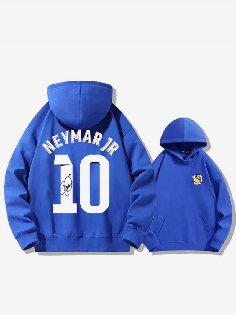 Brasilien Trainings-hoodie Neymar Nummer 10 Herrenoberteil - Blau