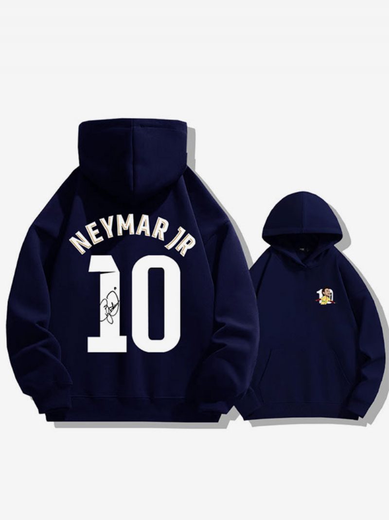 Brasilien Trainings-hoodie Neymar Nummer 10 Herrenoberteil - Tiefblau