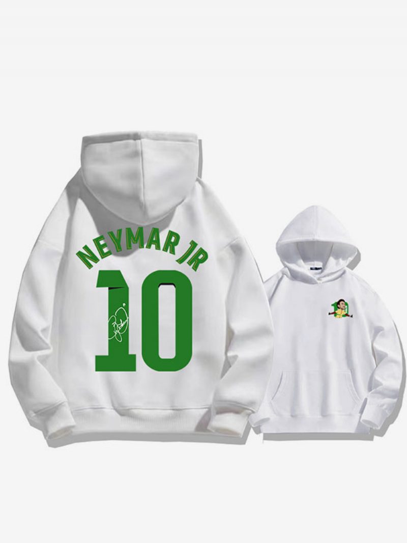 Brasilien Trainings-hoodie Neymar Nummer 10 Herrenoberteil - Weiß