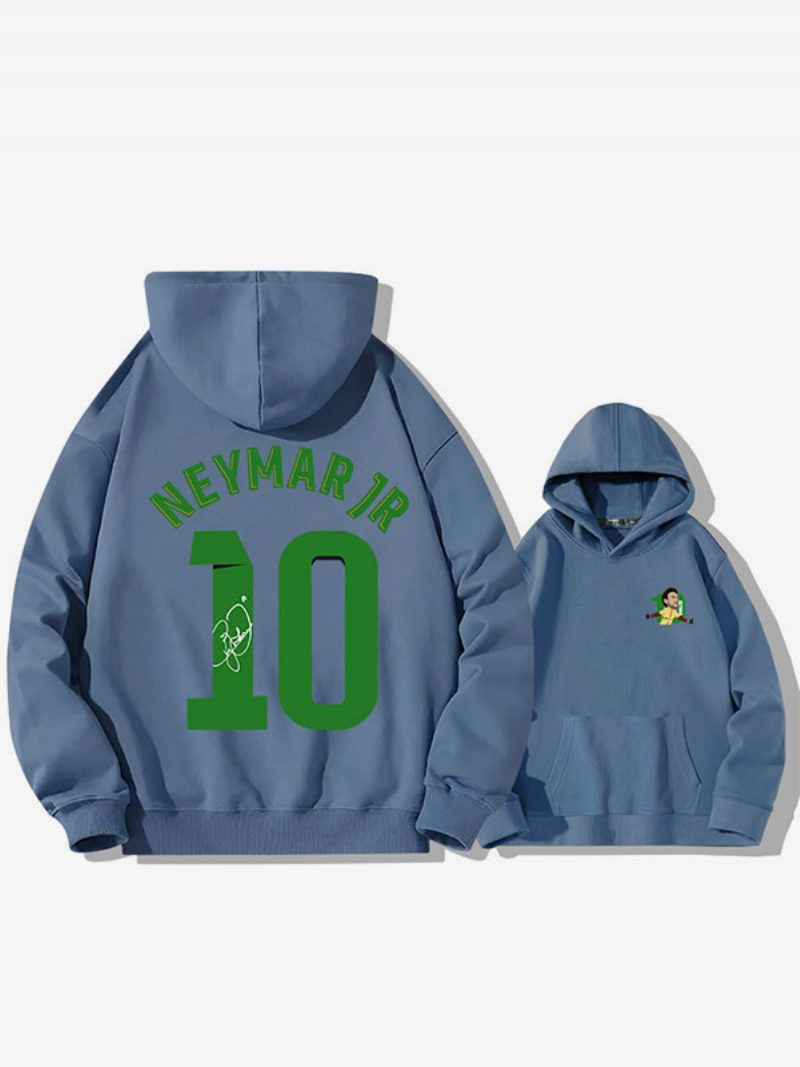 Brasilien Trainings-hoodie Neymar Nummer 10 Herrenoberteil - Blaugrau