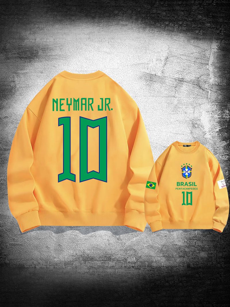 Brasilien-trainings-sweatshirt Neymar Nummer 10 Herrenoberteil - Gelb