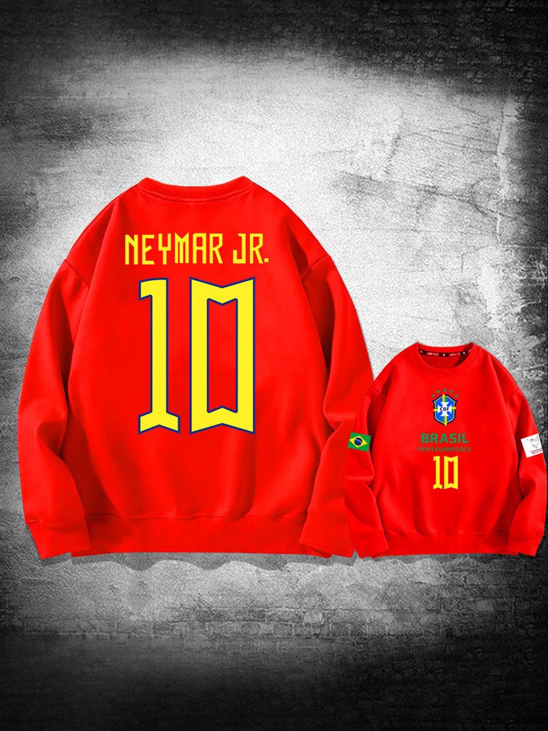 Brasilien-trainings-sweatshirt Neymar Nummer 10 Herrenoberteil - Rot