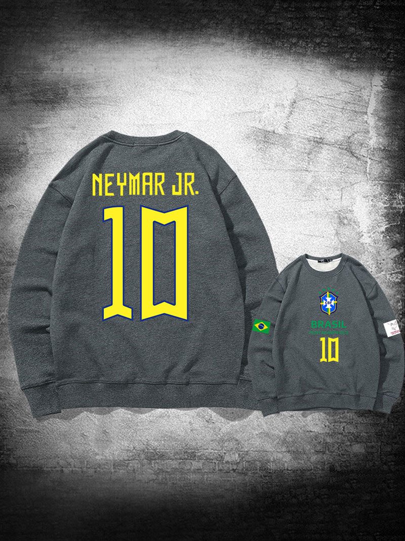 Brasilien-trainings-sweatshirt Neymar Nummer 10 Herrenoberteil - Grau