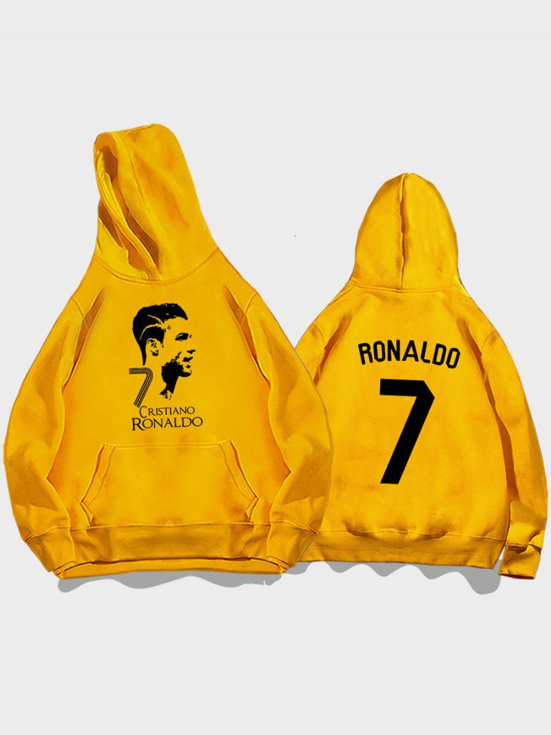 Cristiano Trainings-hoodie Ronaldo Nummer 7 Herren-oberteil - Gelb