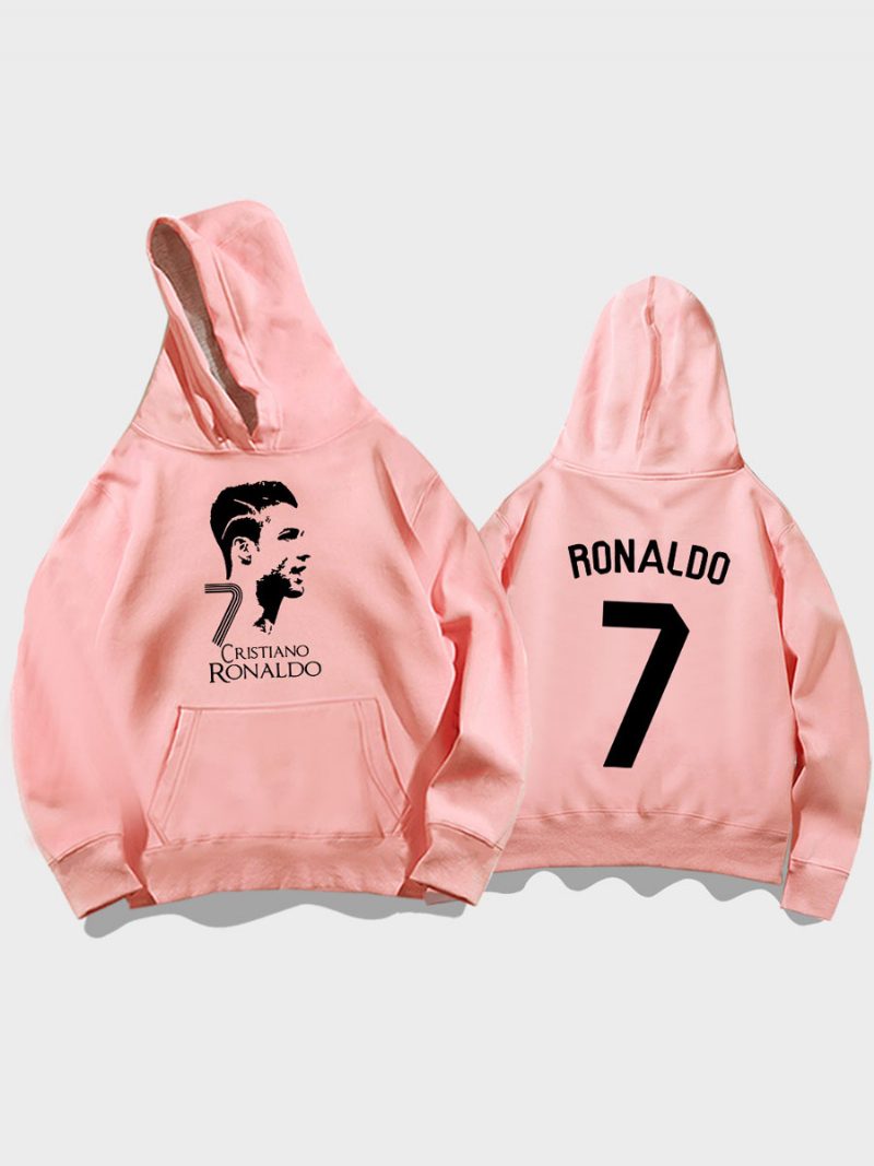 Cristiano Trainings-hoodie Ronaldo Nummer 7 Herren-oberteil - Rosa