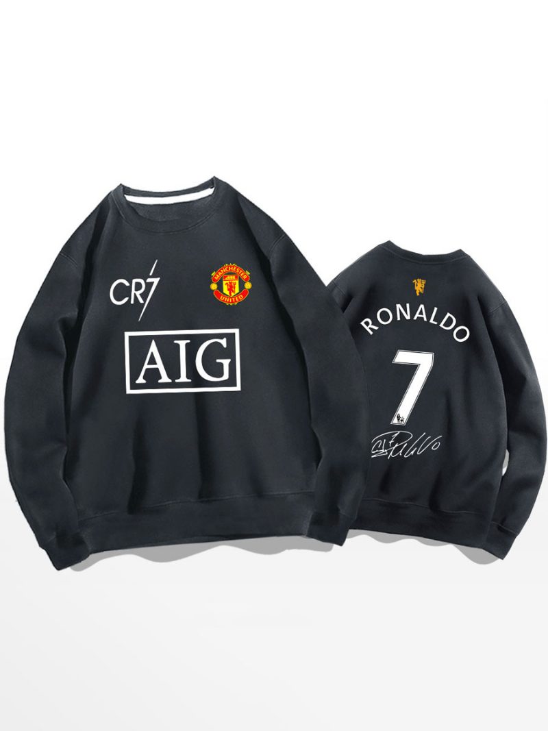 Cristiano Trainings-sweatshirt Ronaldo Nummer 7 Herren-oberteil - Tiefgrau