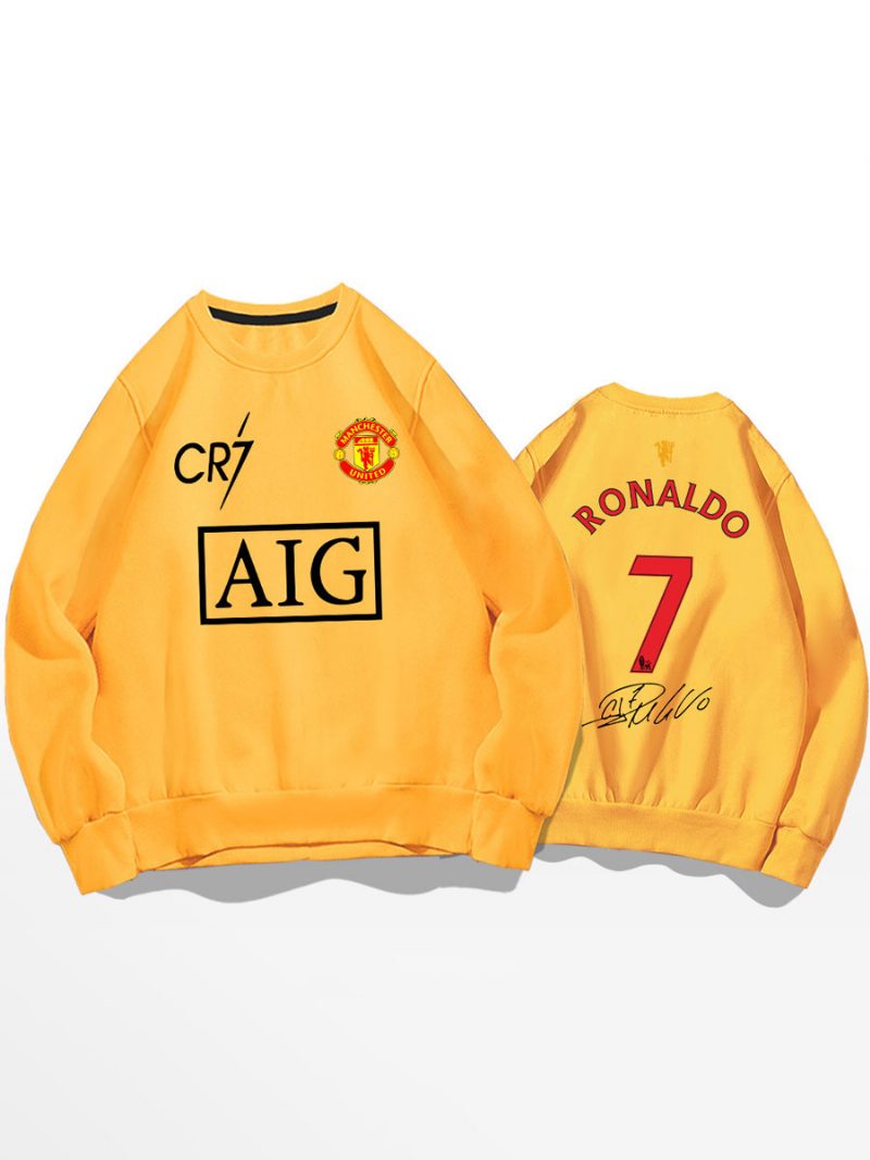 Cristiano Trainings-sweatshirt Ronaldo Nummer 7 Herren-oberteil - Gelb