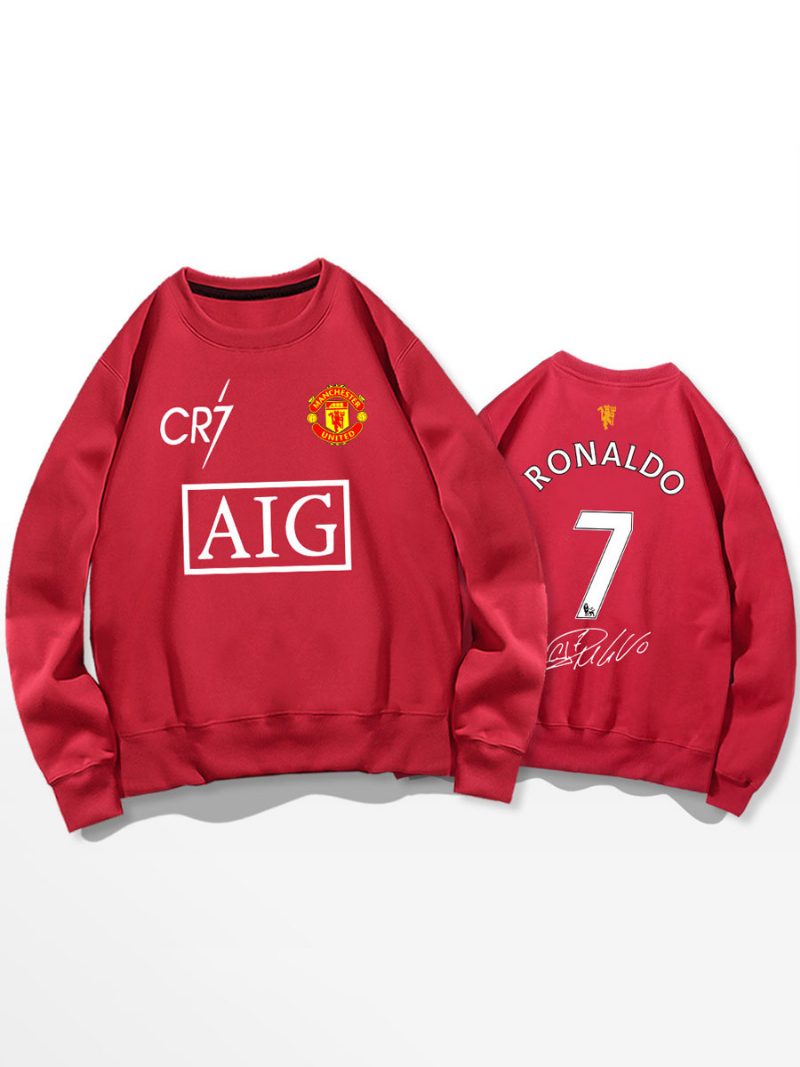 Cristiano Trainings-sweatshirt Ronaldo Nummer 7 Herren-oberteil - Rot