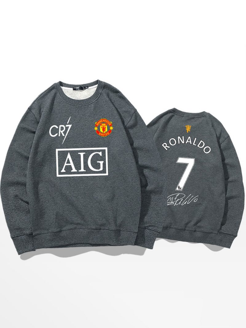 Cristiano Trainings-sweatshirt Ronaldo Nummer 7 Herren-oberteil - Grau