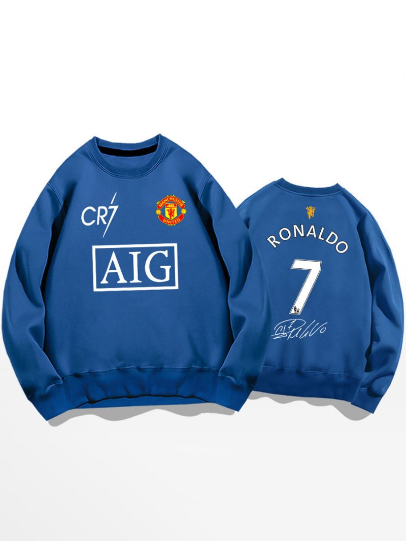 Cristiano Trainings-sweatshirt Ronaldo Nummer 7 Herren-oberteil - Blau