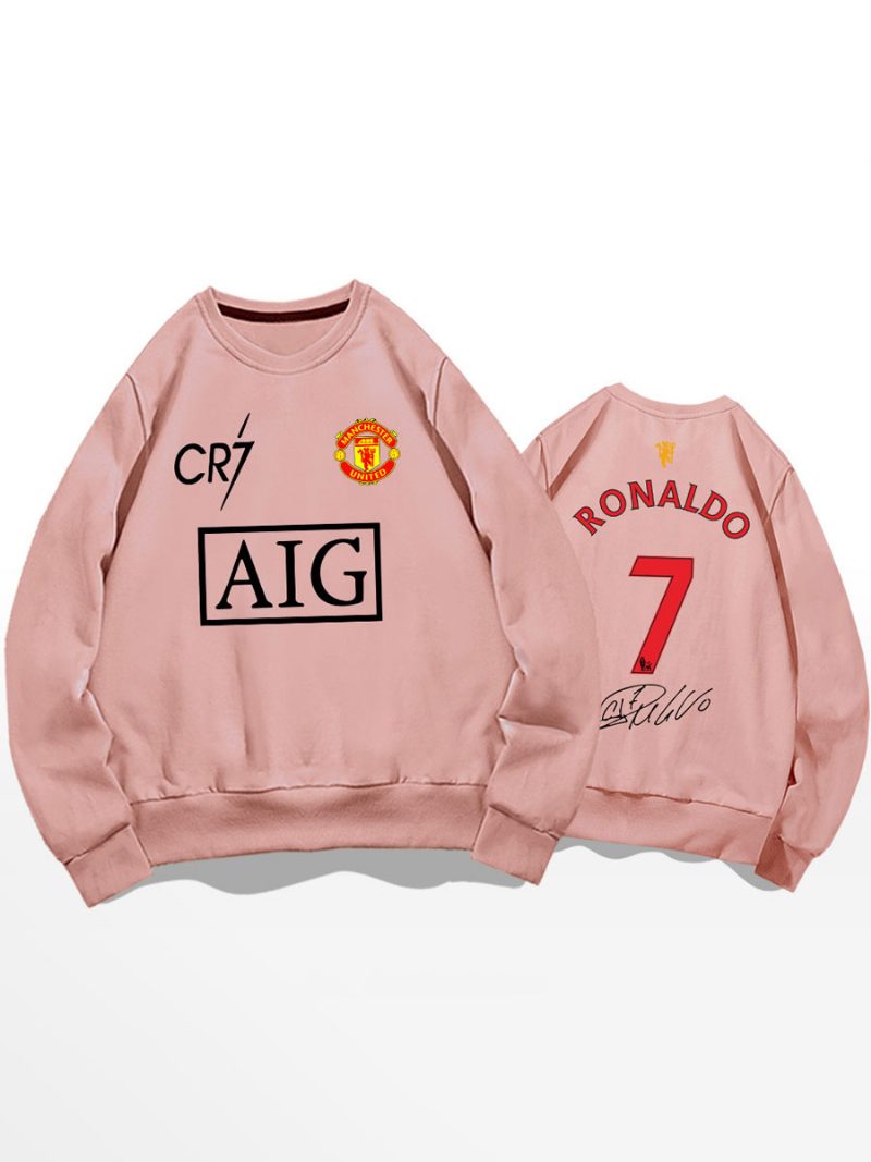 Cristiano Trainings-sweatshirt Ronaldo Nummer 7 Herren-oberteil - Rosa