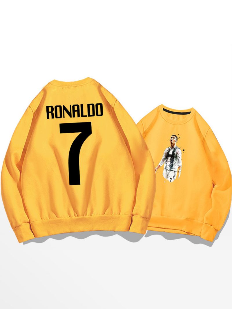 Cristiano Trainings-sweatshirt Ronaldo Nummer 7 Herren-oberteil - Gelb