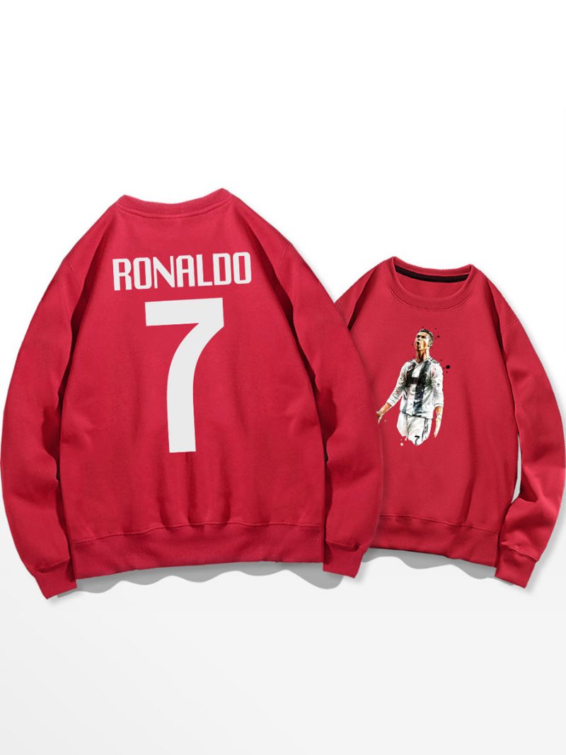 Cristiano Trainings-sweatshirt Ronaldo Nummer 7 Herren-oberteil - Rot