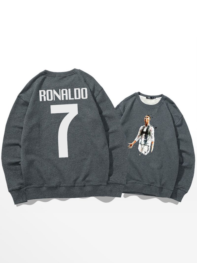 Cristiano Trainings-sweatshirt Ronaldo Nummer 7 Herren-oberteil - Grau