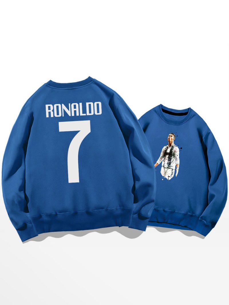 Cristiano Trainings-sweatshirt Ronaldo Nummer 7 Herren-oberteil - Blau