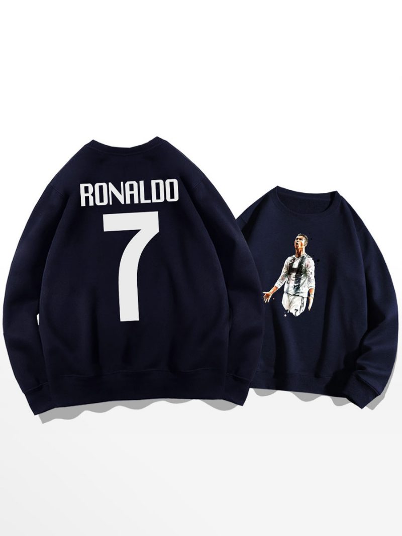 Cristiano Trainings-sweatshirt Ronaldo Nummer 7 Herren-oberteil - Tiefblau