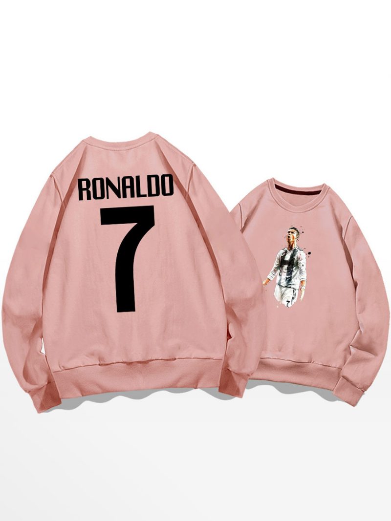 Cristiano Trainings-sweatshirt Ronaldo Nummer 7 Herren-oberteil - Rosa