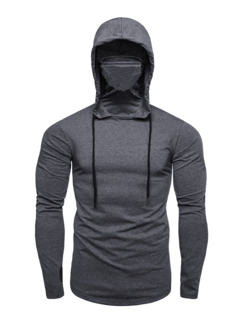 Herren-kapuzenpullover Langärmelig Polyester Grau