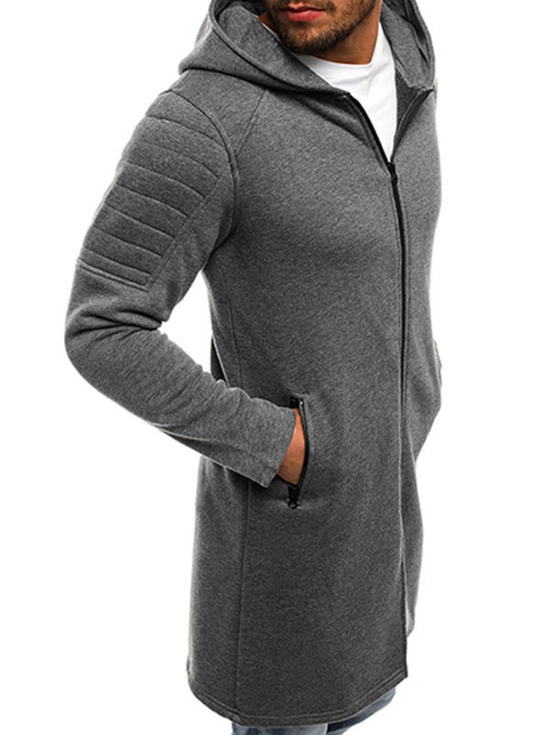 Herren-kapuzenpullover Langärmelig Polyester-sweatshirt - Grau