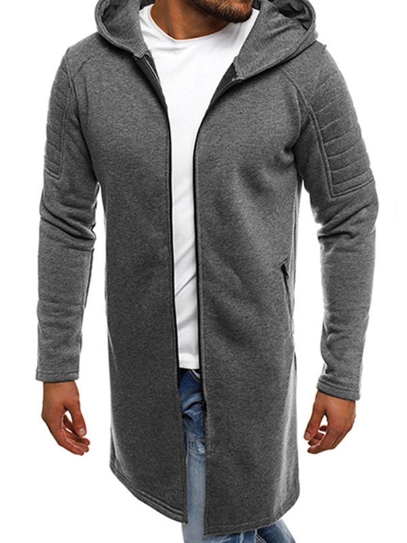 Herren-kapuzenpullover Langärmelig Polyester-sweatshirt - Grau