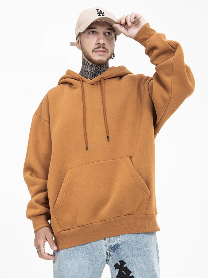 Herren-kapuzenpullover Langärmelig Polyester-sweatshirt - Kaffeebraun