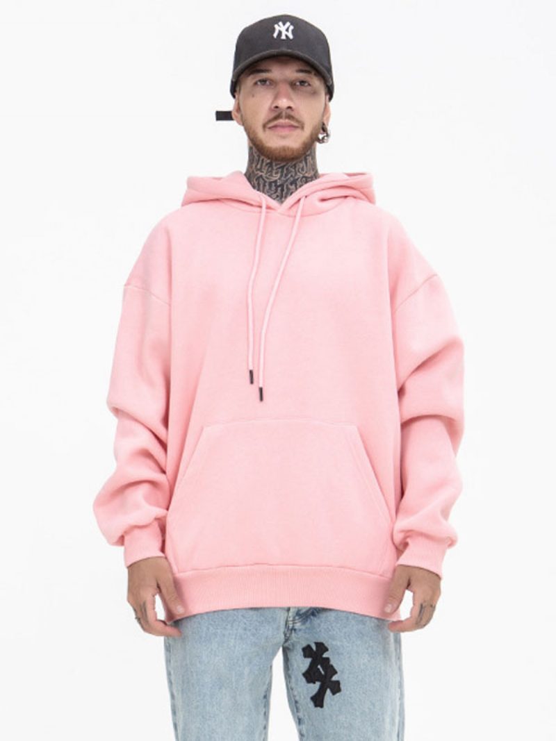 Herren-kapuzenpullover Langärmelig Polyester-sweatshirt - Rosa