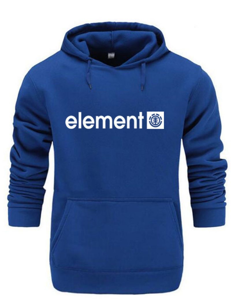 Herren-kapuzenpullover Langärmelig Tiefgraues Polyester-sweatshirt - Blau